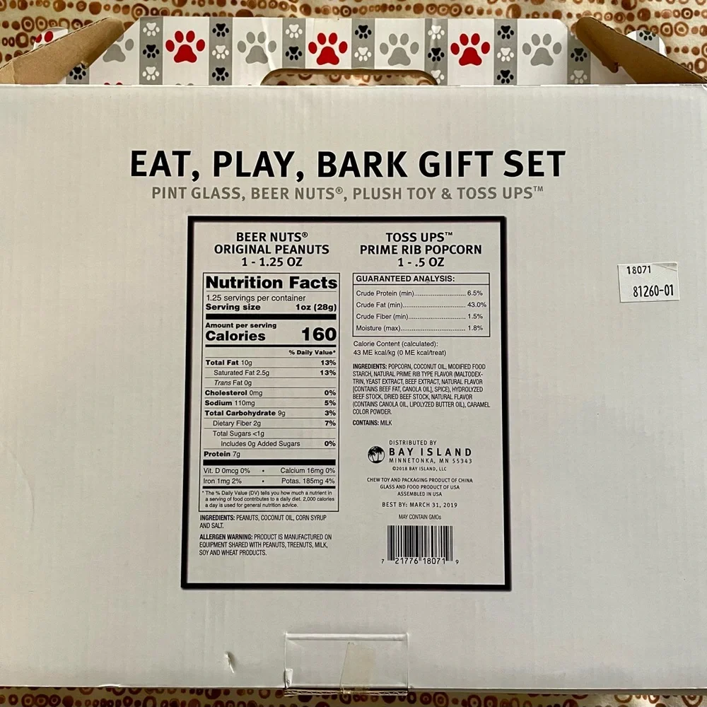 Eat, Play, Bark Gift Set for Dog and Human